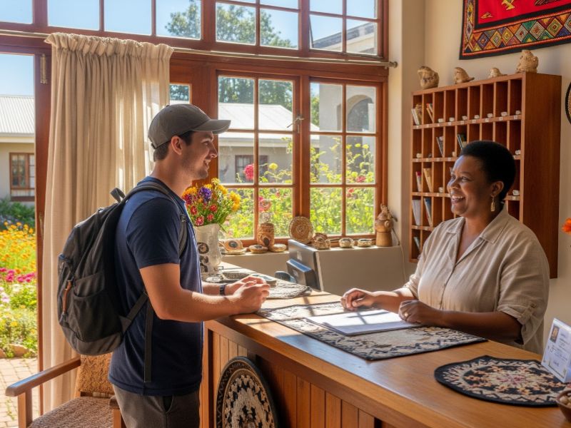 Arriving at the best guesthouse