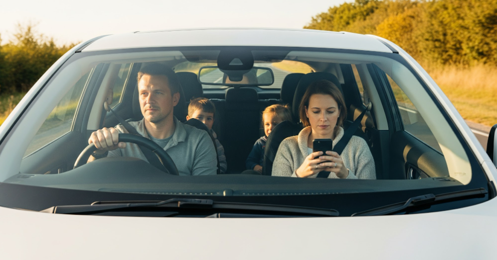 Guests booking from the car